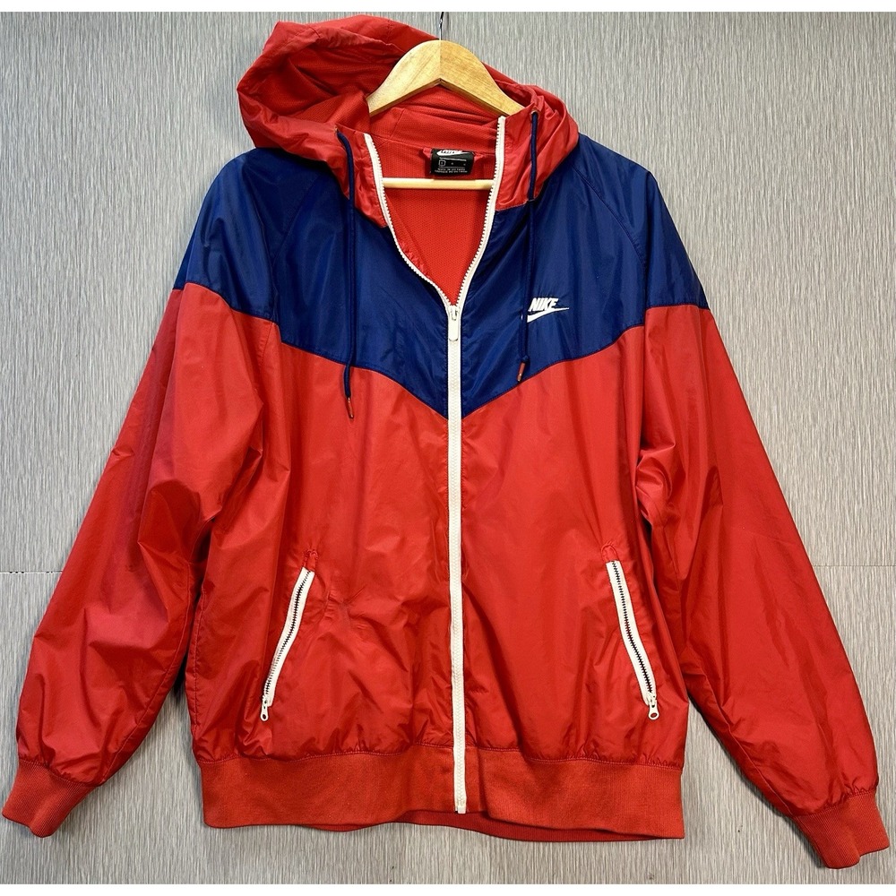 Nike Red and Blue Windbreaker Jacket